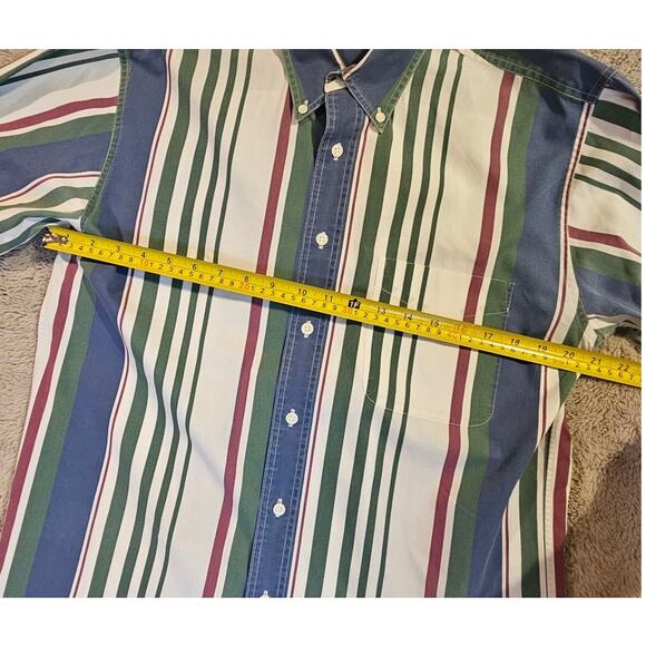 LL Bean Vintage  1980's Button Down Shirt, Striped, Mens Sz S, 100% Cotton, Rare - Picture 8 of 8